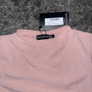 Rose High Neck Ribbed Bodycon Dress